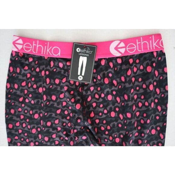 Ethika WLLP1548-AST Women’s Sz Medium Cheetah Print Full Length Leggings - Picture 6 of 7